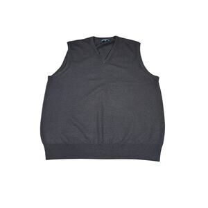 Express Design Studio Men's 100% Merino Wool Sweater Vest XL Army Green Preppy